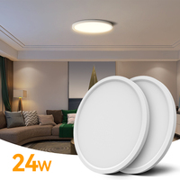 Ultra-thin Round LED Ceiling Light Dimmable Bedroom Light 24W/20W/16W Adjustable LED Panel Light Indoor Light Fixtures 5CCT