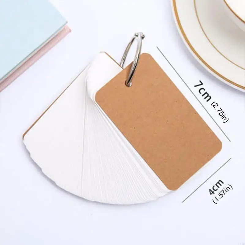 H37B -Karteikarten mit Bindemittel Rings Revisionskarte geschlagene Notizkarte Unruhe Lernkarte