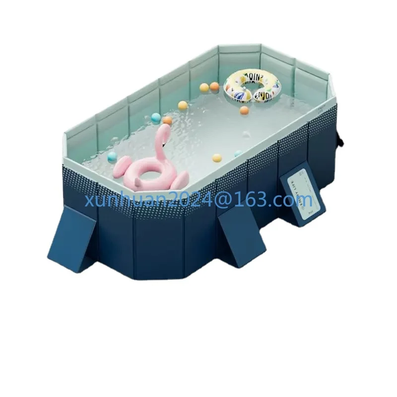 Large folding frame swimming pool suitable for families, wear-resistant garden, outdoor summer water games for children