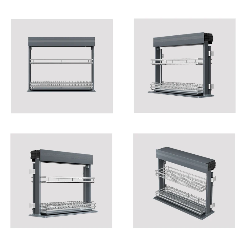 Motorized Kitchen Cabinet Pull Down Dish Rack Lift System For Smart Kitchen Cabinet Storage