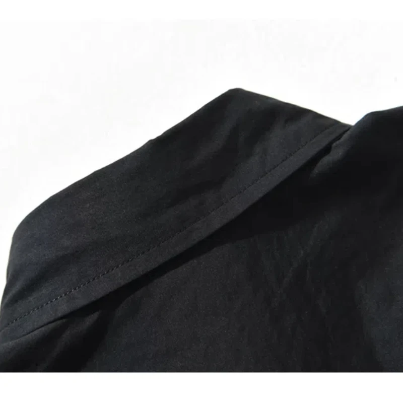 Cargo overhemd met voorzak, heren, lange mouwen, lente- en herfststijl, retro reversoverhemd, losse casual jas