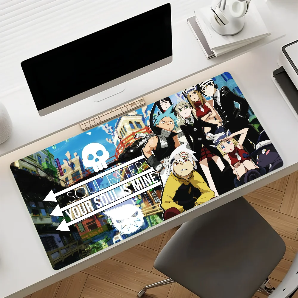 Anime S-Soul E-Eater Mouse Pad Anti Slip Rubber Edge Locked Thickened Laptop Gaming Desk Mat