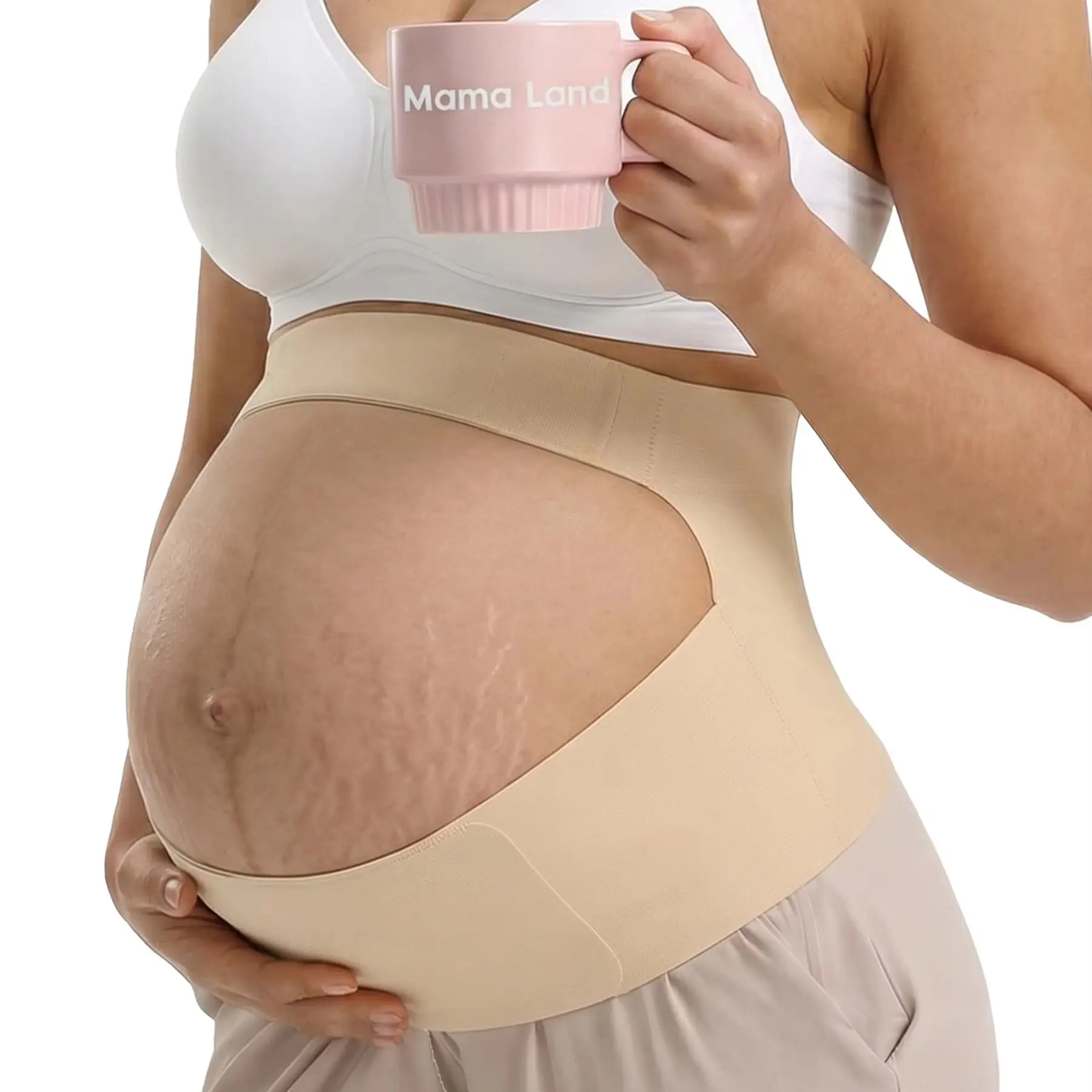Pregnancy Belly Band, CozySupport Ergonest Maternity Belly Band, Invisible Pregnancy Belt