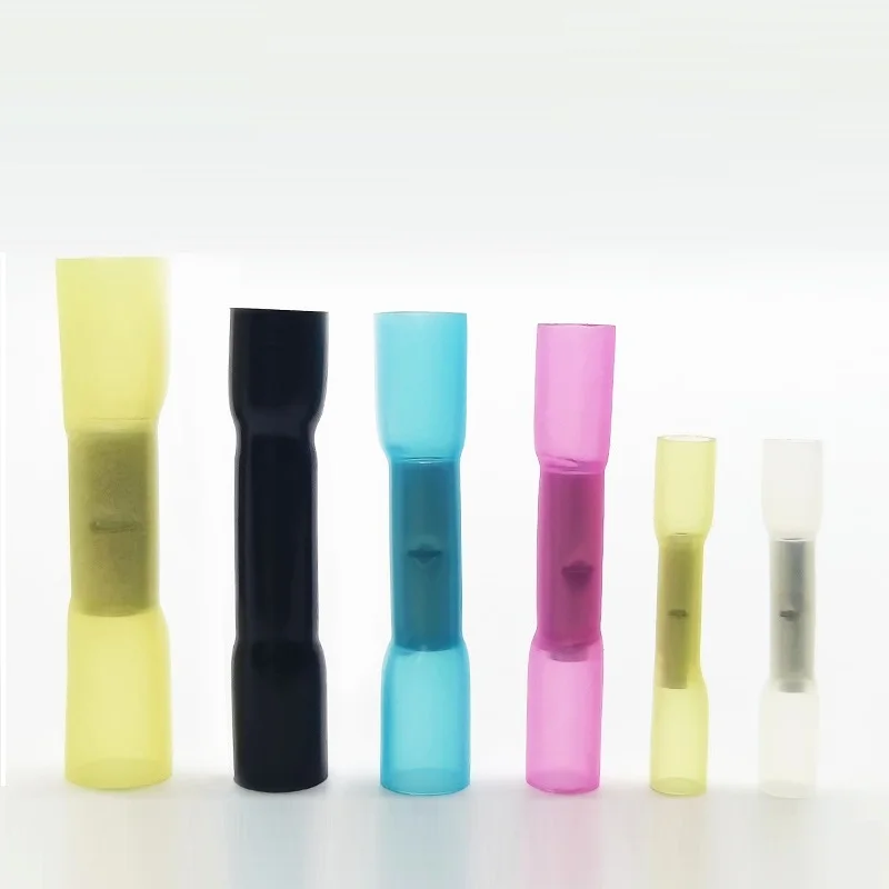 10/50/100PCS Heat Shrink Butt Wire Connectors AWG 24-10 0.3-6.0mm2 Waterproof Insulated Automobile Wire Cable Crimp Terminal