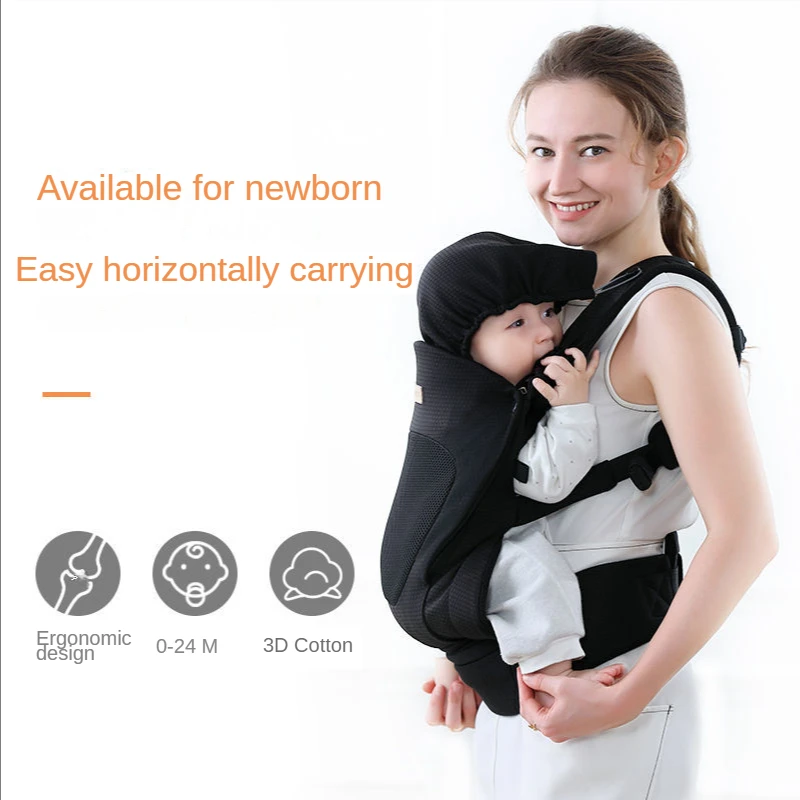 Baby Carrier,Newborn to Toddler, Baby Wrap Backpack Carrier with Lumbar Support＆ Baby Infant Toddler,Horizontal Front Back Carry