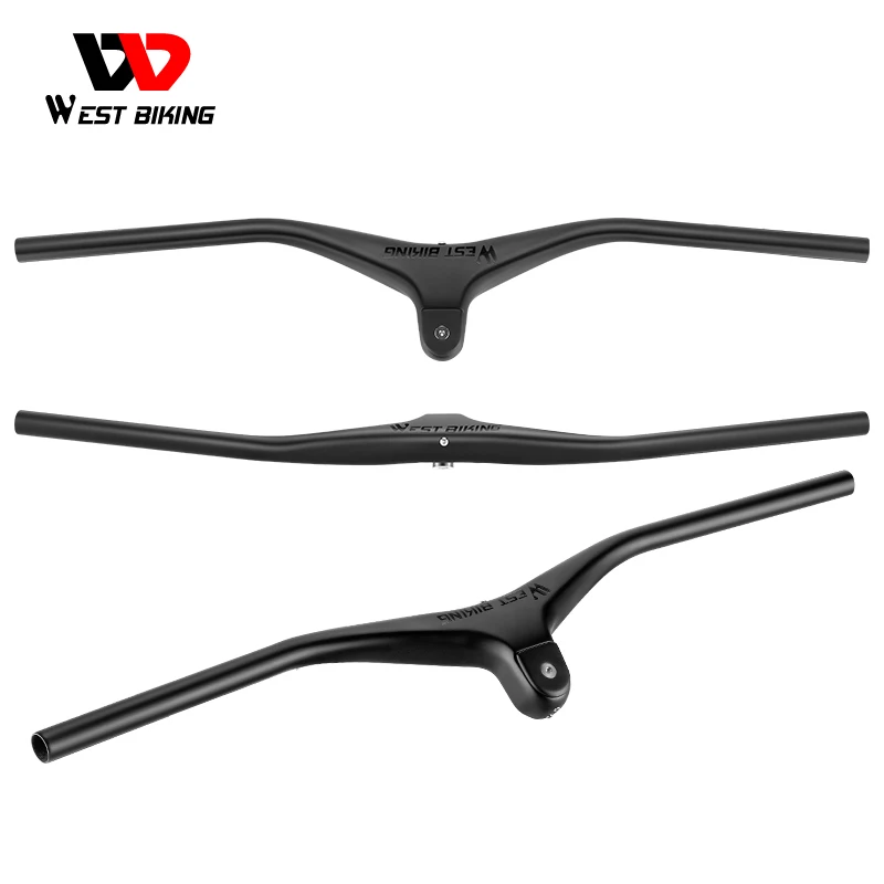 WEST BIKING Cycling Parts T800 Carbon Fiber Swallow Road Bike Handle Bar For Bike Mtb Integrated Bicycle Handlebar