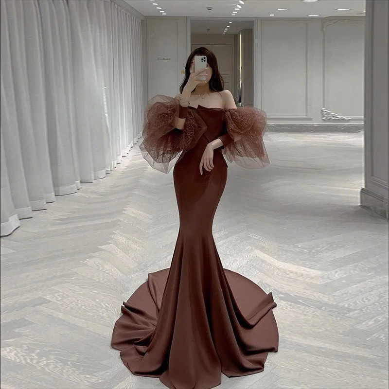 

New fishtail dress for the ball banquet and party performance