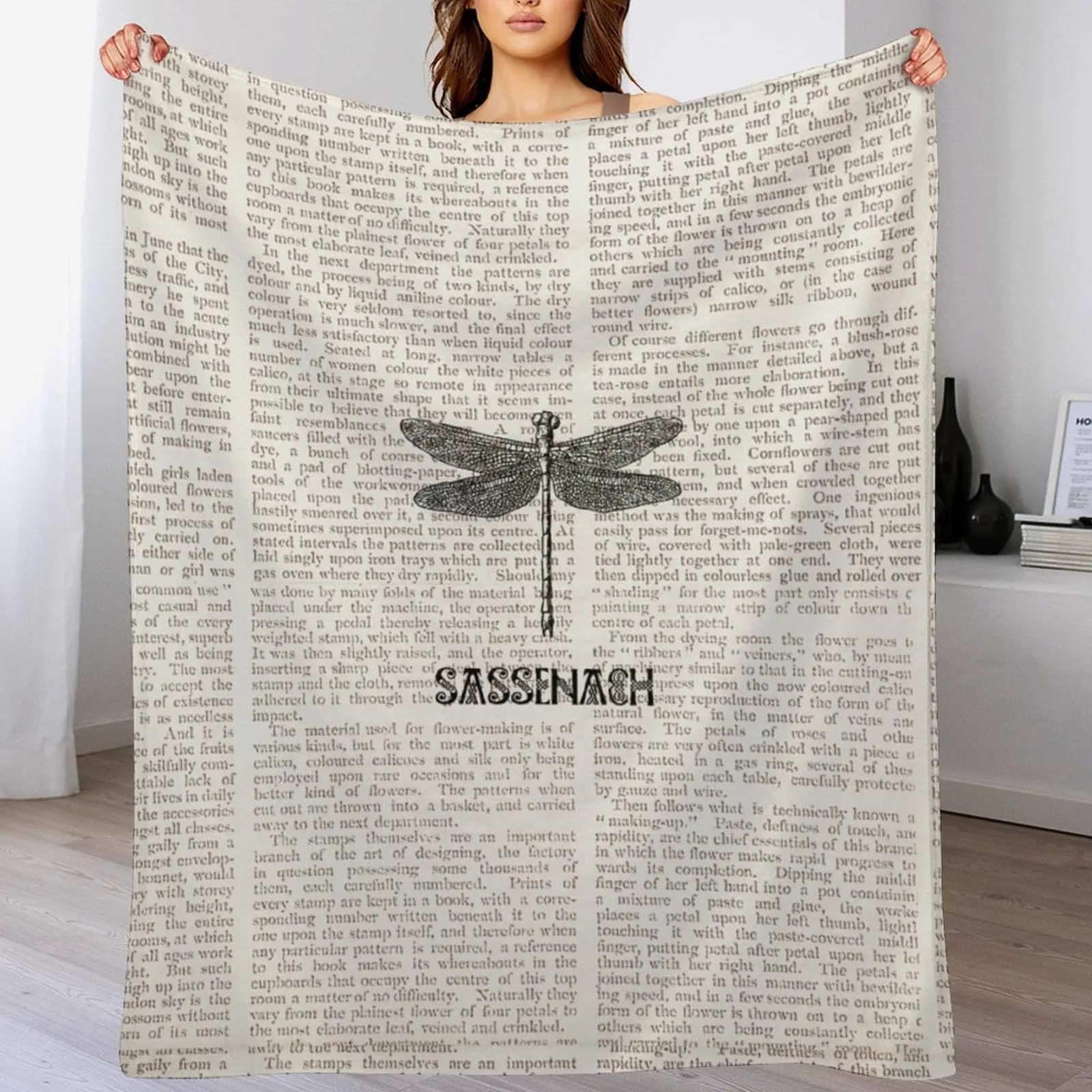 Dragonfly paper sassenach Throw Blanket Plaid on the sofa Moving Bed linens Thermals For Travel Blankets