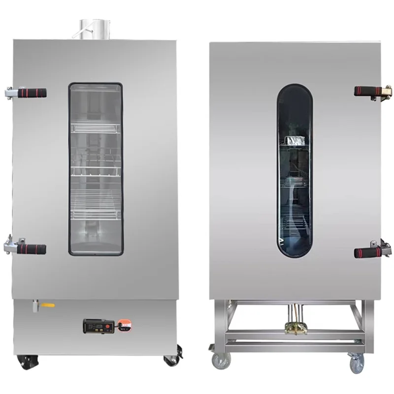 #~forCommercial Stainless Steel Sugar Smoker Gas Electric Smoked Bacon Duck Equipment Small Furnace for Professional Cooking