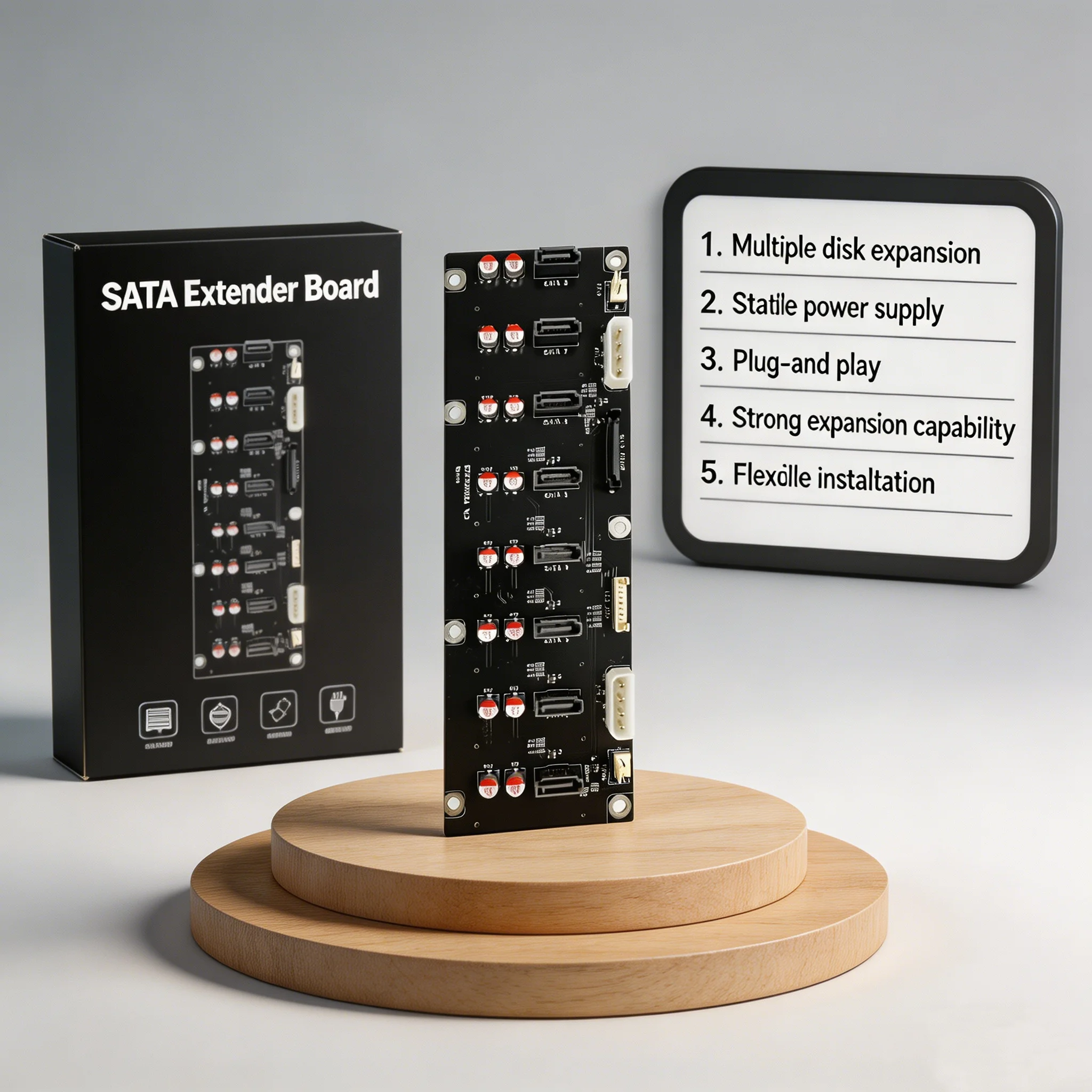 

8-Bay SATA HDD Backplane PCB – Industrial Grade Storage Expansion Board with Hot Swap, 3Pin Fan Header & 15Pin SATA Interface