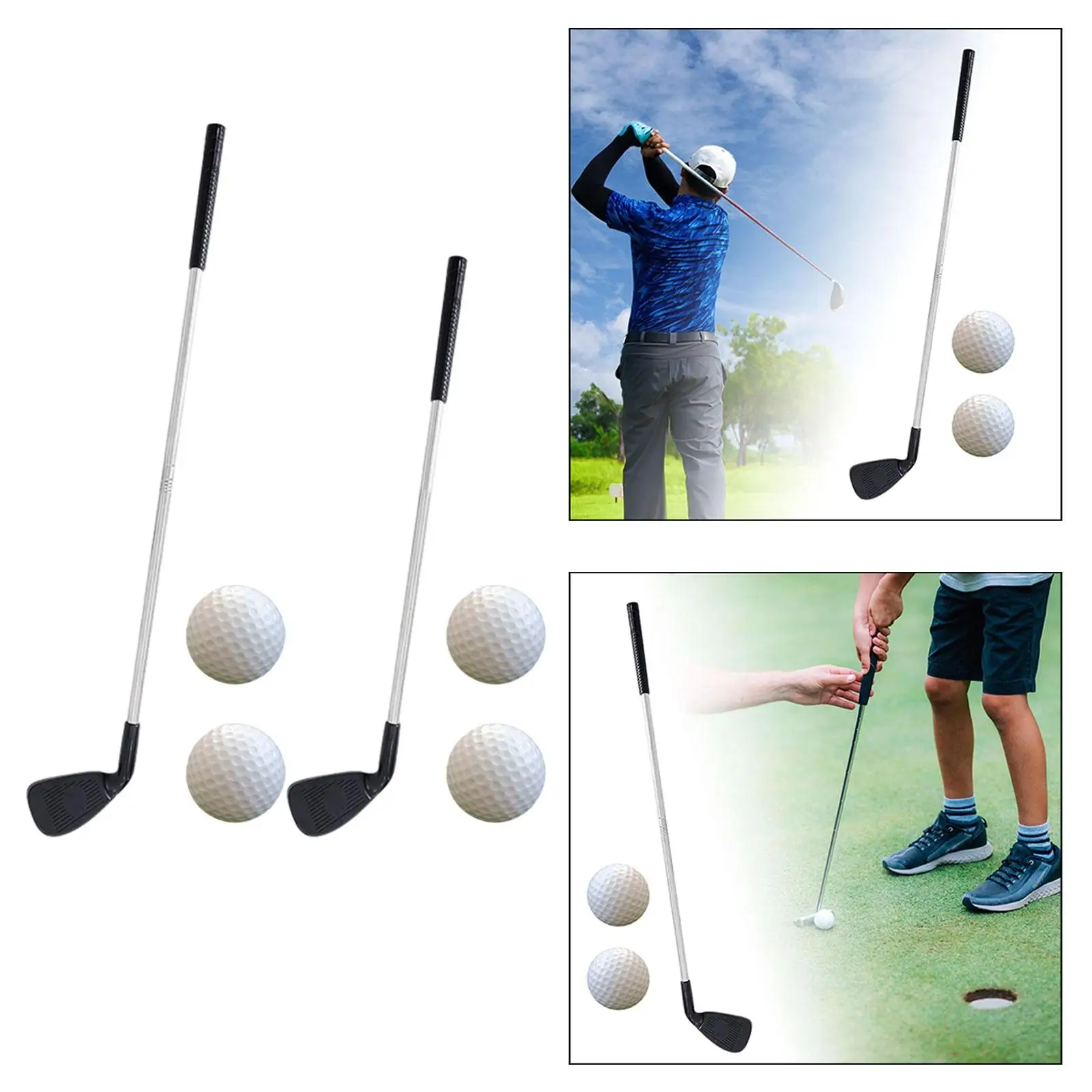 

Golf Chipper Club with 2 Golf Balls, Portable Telescopic Golf Shaft