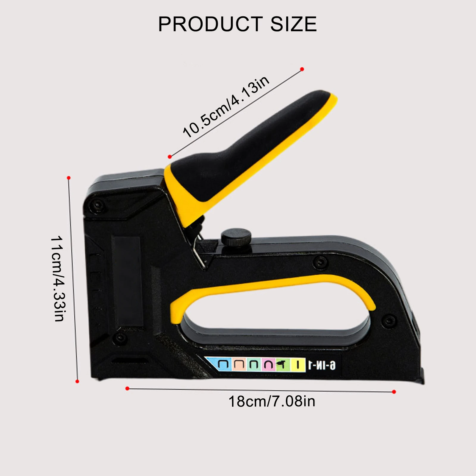 6 in 1 Stapler Furniture Heavy Duty Staple Gun Construction Stapler For Wood Metal Hand Tool Nail Gun For Home Decoration