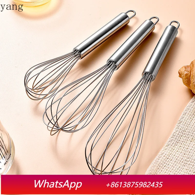 LMM stainless steel pipe handle steel wire household egg beater milk frother