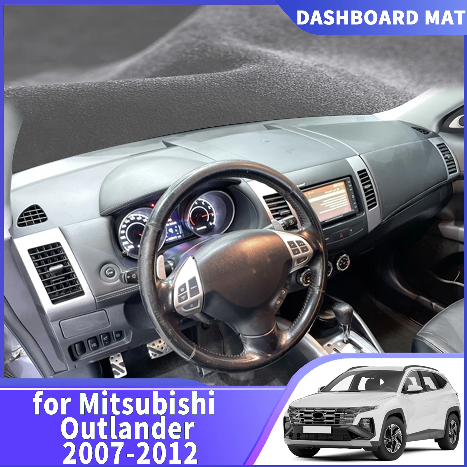 

fit for Mitsubishi Outlander 2007 2008-2012 LOGO Car DashMat Sunshade Dashmat Dashboard Cover Pad Protective Carpet Accessories