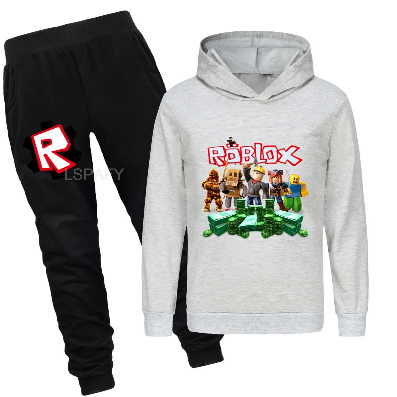 جديد الاطفال ملابس طفل الفتيان ROBLOX لعبة رياضية القمم السراويل 2 قطعة الأطفال الصبي ربيع الخريف وتتسابق الفتيات مجموعات 2-15 سنة