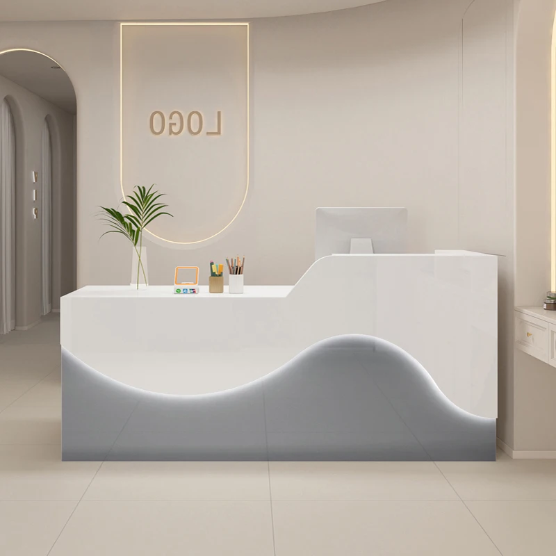 

Creative Kitchen Reception Desks Display Checkout Counter Reception Desks Beauty Salon Mostrador Display Pupitre De Conférence