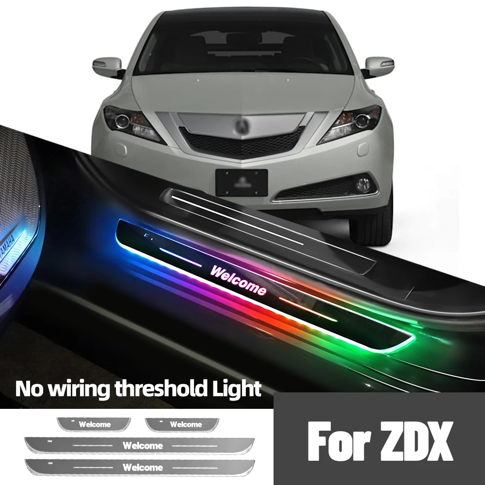

For Acura ZDX 2010-2013 2011 2012 Car Door Sill Light Customized Logo LED Welcome Threshold Pedal Lamp Accessories
