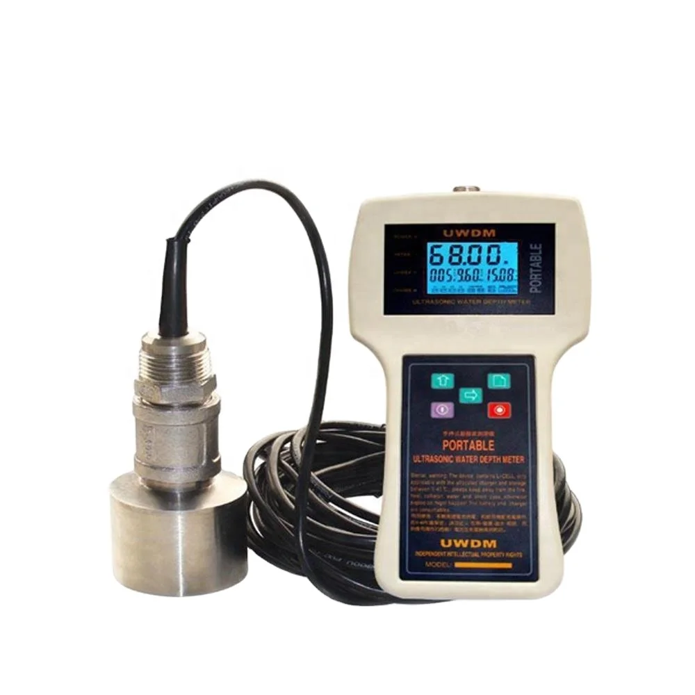 GUT775 LCD Digital Portable ultrasonic water depth sensor 300m water level indicator