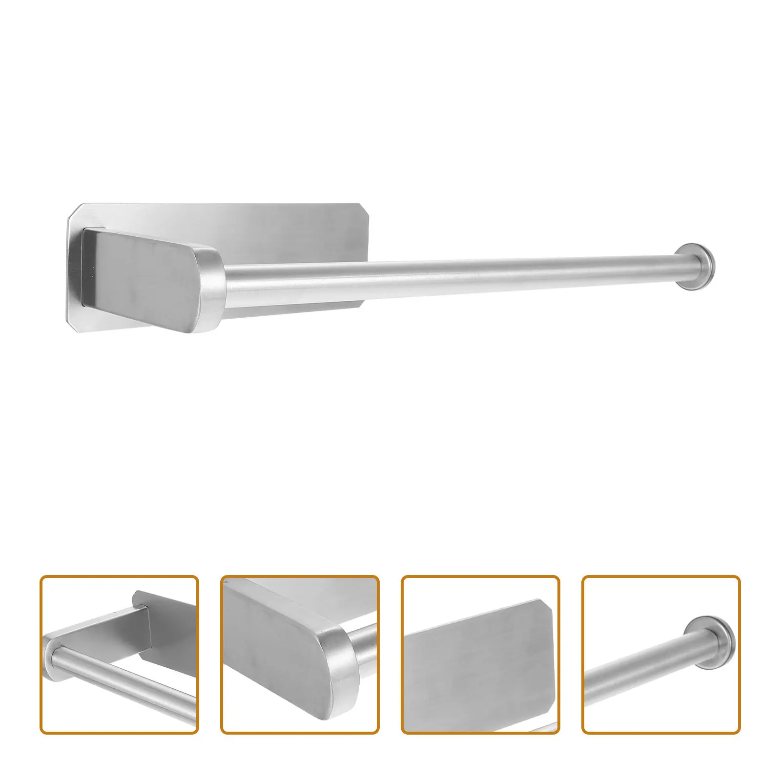 

Stainless Steel Toilet Roll Holder Wall-Mounted Paper Organizer Bathroom Tissue Rack Paper Towel Toilet Tissue Rack