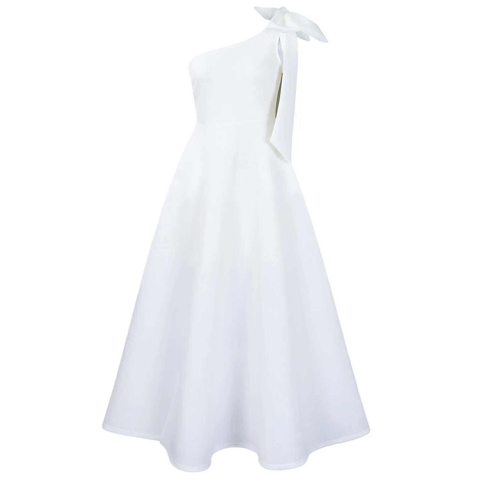 Nova cor sólida feminina ombro diagonal grande arco sexy vestido longo vestido africano