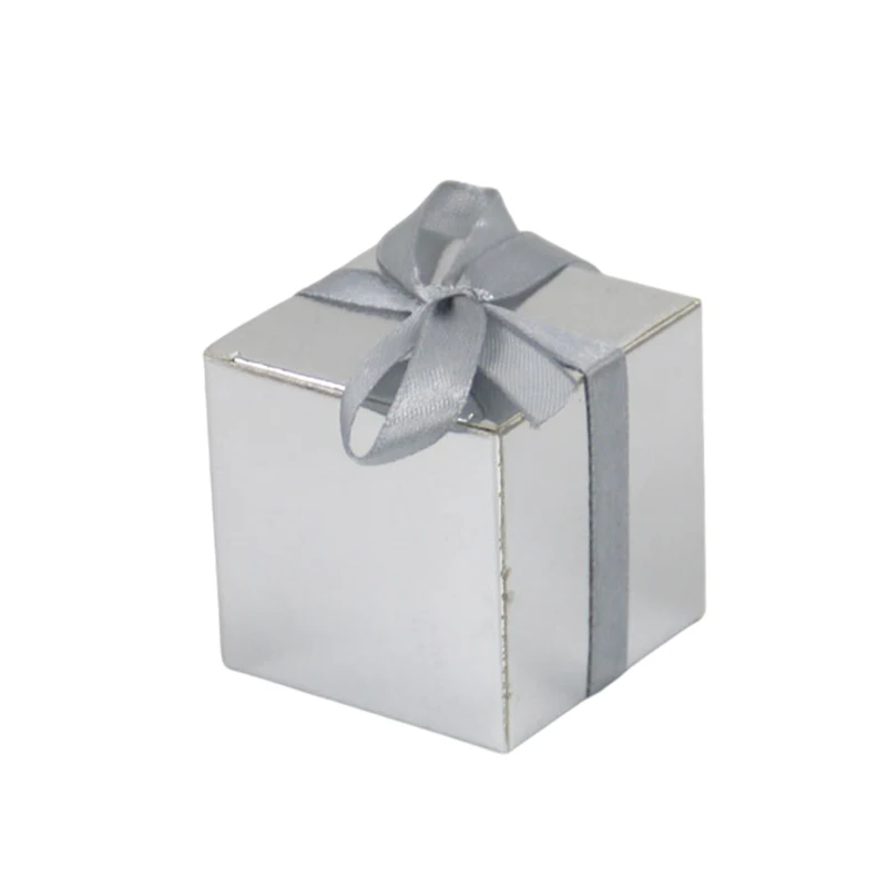 20/30/50Pcs European Square Solid Candy Box Chocolate Favor Gift Box Packaging Bag With Ribbon Wedding Birthday Party Decoration