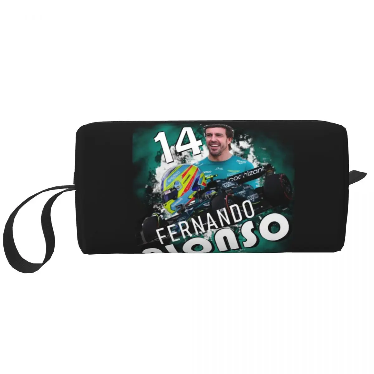 Custom Alonso Motor Racen Reizen Cosmetische Tas Vrouwen Fernando Sportwagen Make-Up Organizer Lady Beauty Opslag Dopp Kit