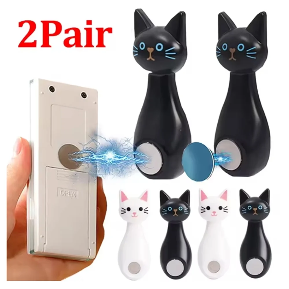 Creative Cat Magnetic Suction Hook With Strong Adhesive For Storing Air Conditioning Remote Controls And Fixing Routers