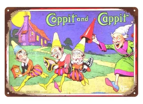 1928 Coppit and Cappit Board Game metal tin sign residential interior design sign