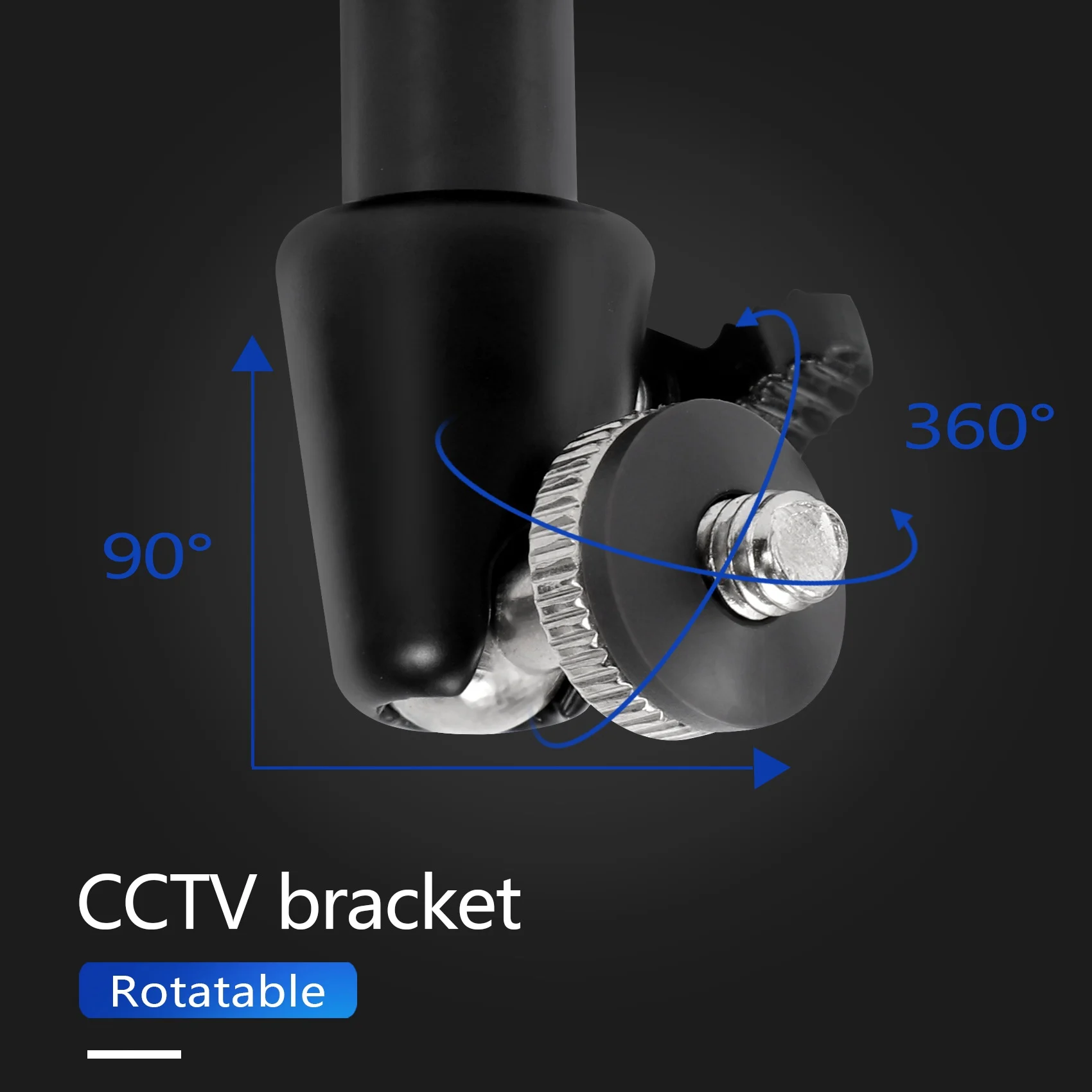 A03V Настенное крепление черное Металлическое настенное крепление для камеры наблюдения 7,62 см