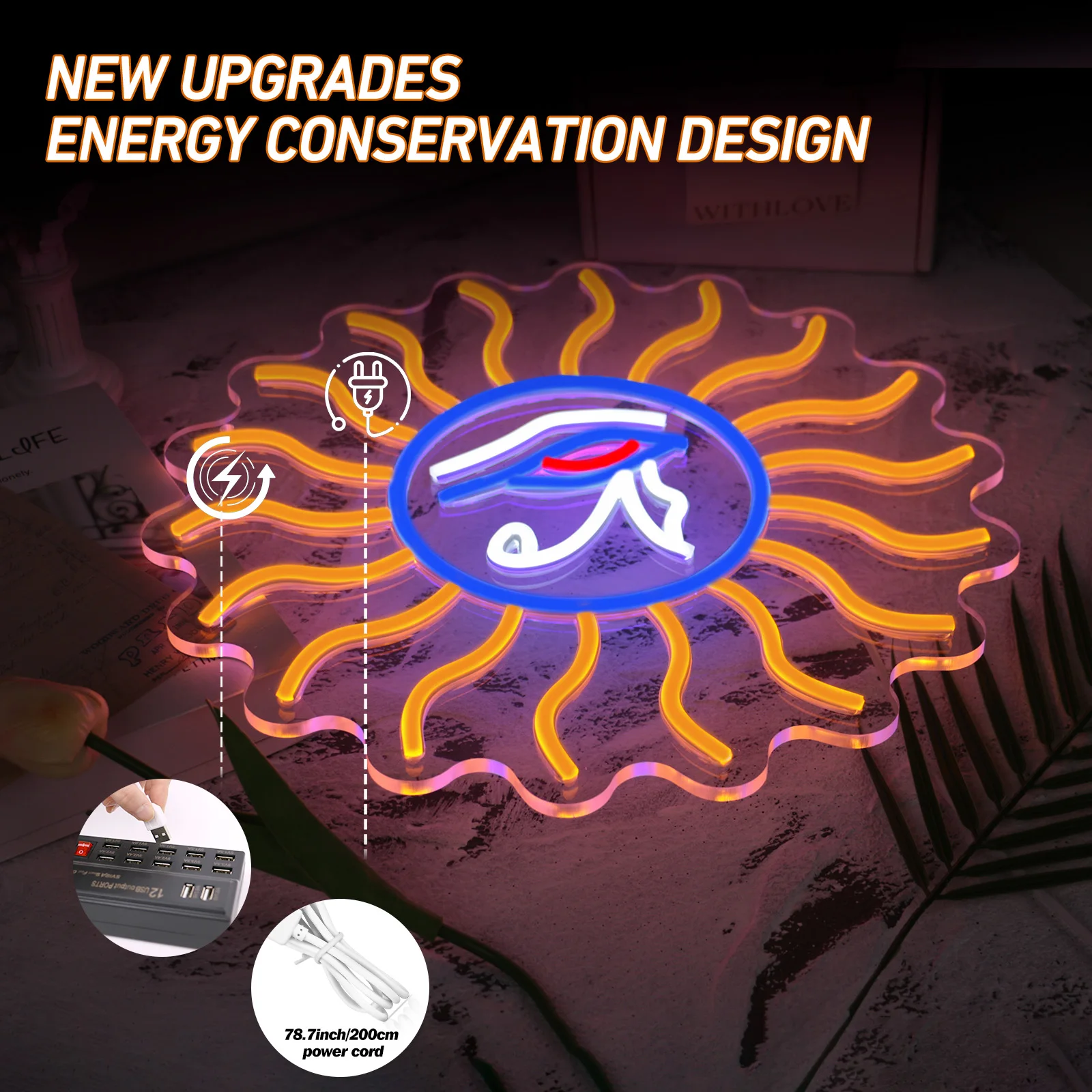 1PC Auge Neon Schild, superhelles LED-Schild, einstellbare Helligkeit Acryl-Rückwand, Bar, Zuhause, Urlaubsdekoration, Geburtstag,