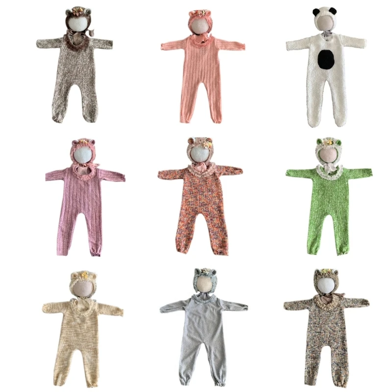 

Upgraded Newborn Photography Props Outfits Rompers Baby Photo Props Cotton