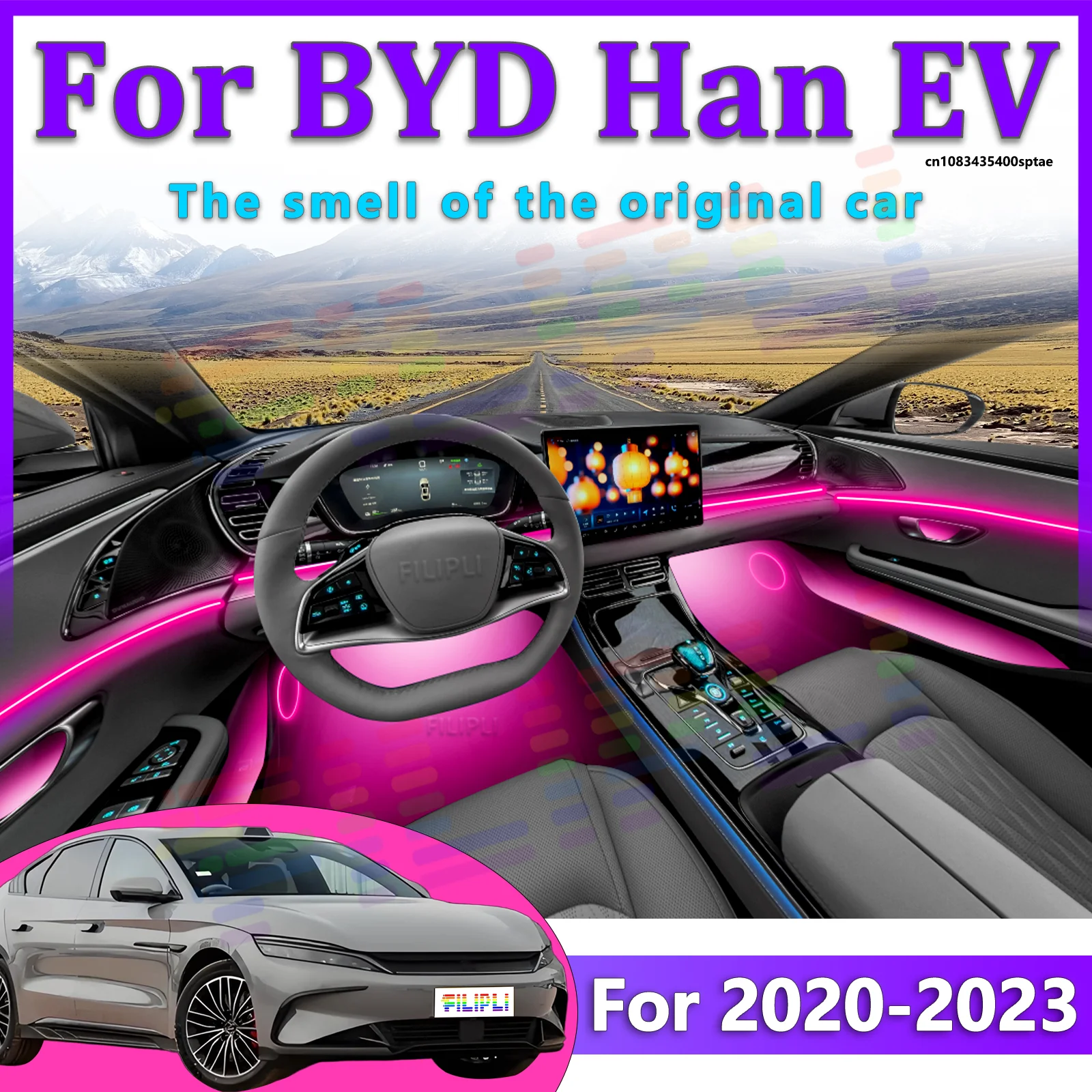 For BYD Han EV 2020-2023 Top Tier Automotive Interior LED Ambient Light RGB Symphony Hidden Atmosphere Upgrade Functional kit