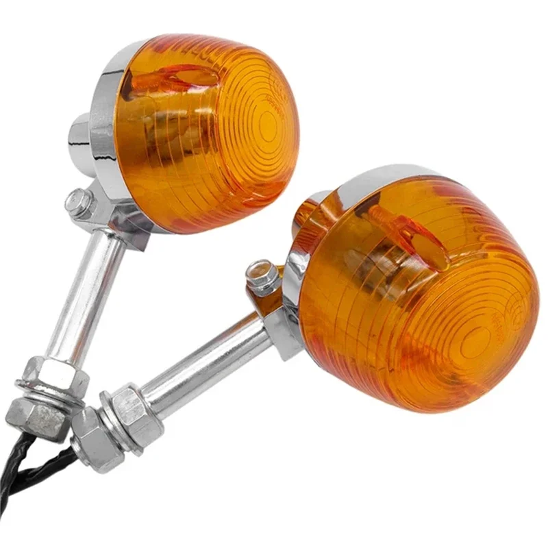 For Honda XL100 C70 CT70 CT90 CB350 CM400 CB450 CB750 Motorcycle Indicators Flashers Blinker Amber Lamp 10mm Turn Signal