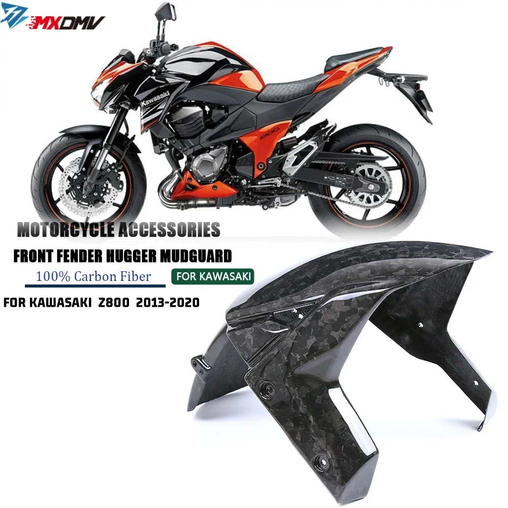 Motorcycle Carbon Fiber Front Fender Mudguard For KAWASAKI Ninja H2 SX H2R Z800 Z1000 ZX10R ZX6R Modified Accessories Fairing