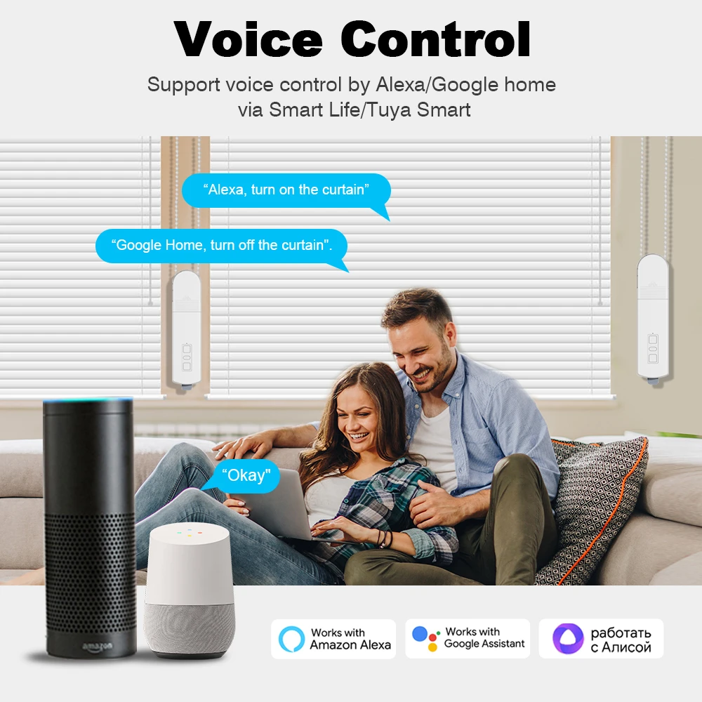 Tuya Smart Zigbee Electric Curtain Motor DIY Motorized Chain Roller Blinds Shade Shutter Drive Work for Alexa Google Home Alice