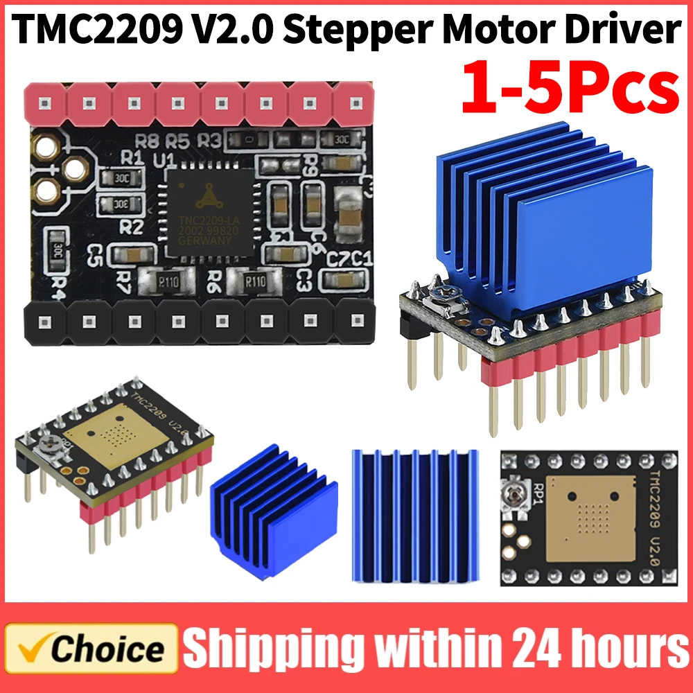 

TMC2209 V2.0 Stepper Motor Driver UART 2.5A UART Ultra Silent Stepsticks Support Step/Dir and Uart Mode 3D Printer Motherboards