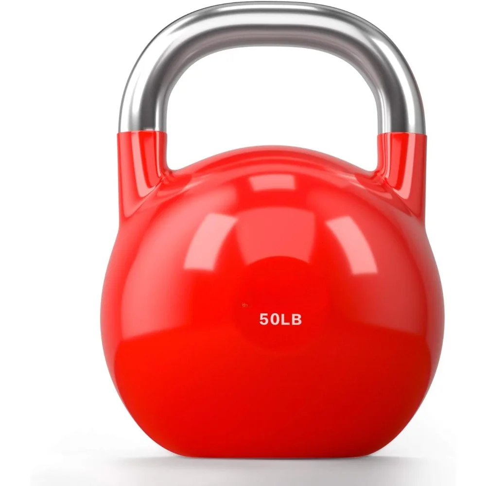 Competition professional grade kettlebells are used for fitness weightlifting, core training, durable and sturdy 10-50 pounds