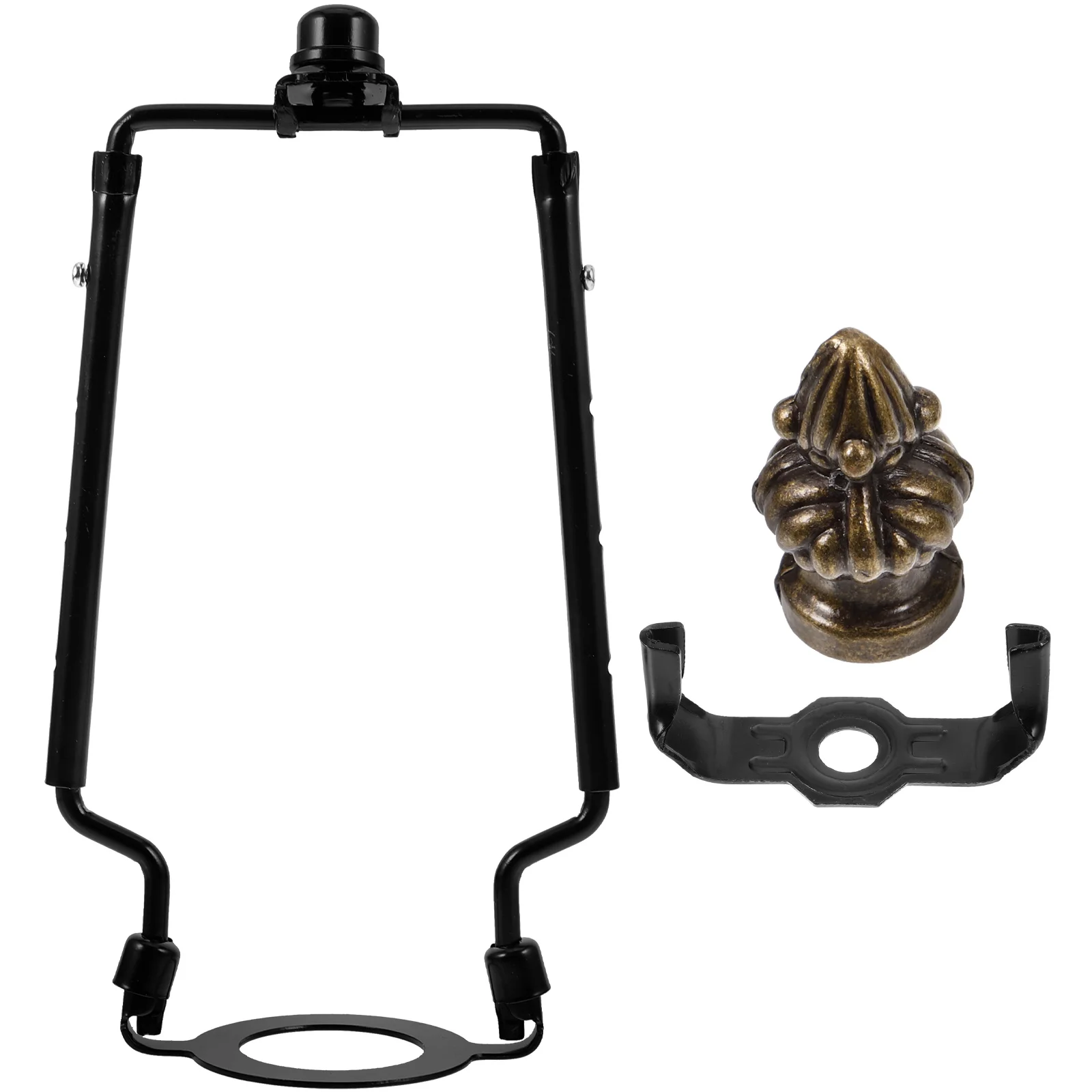 

1 Set Lamp Shade Harp Holder Iron Finial For Table Floor Desk Lamps Heavy Duty Bracket Replacement Parts Lighting Accessories