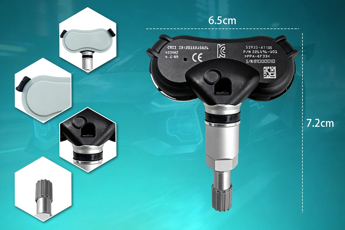 Reifendrucküberwachungssystem-Sensor 52933-A7100 Ersatz für Hyundai i35 2013-2020 433MHZ Ersetzt 52933A7100 – Detail 4