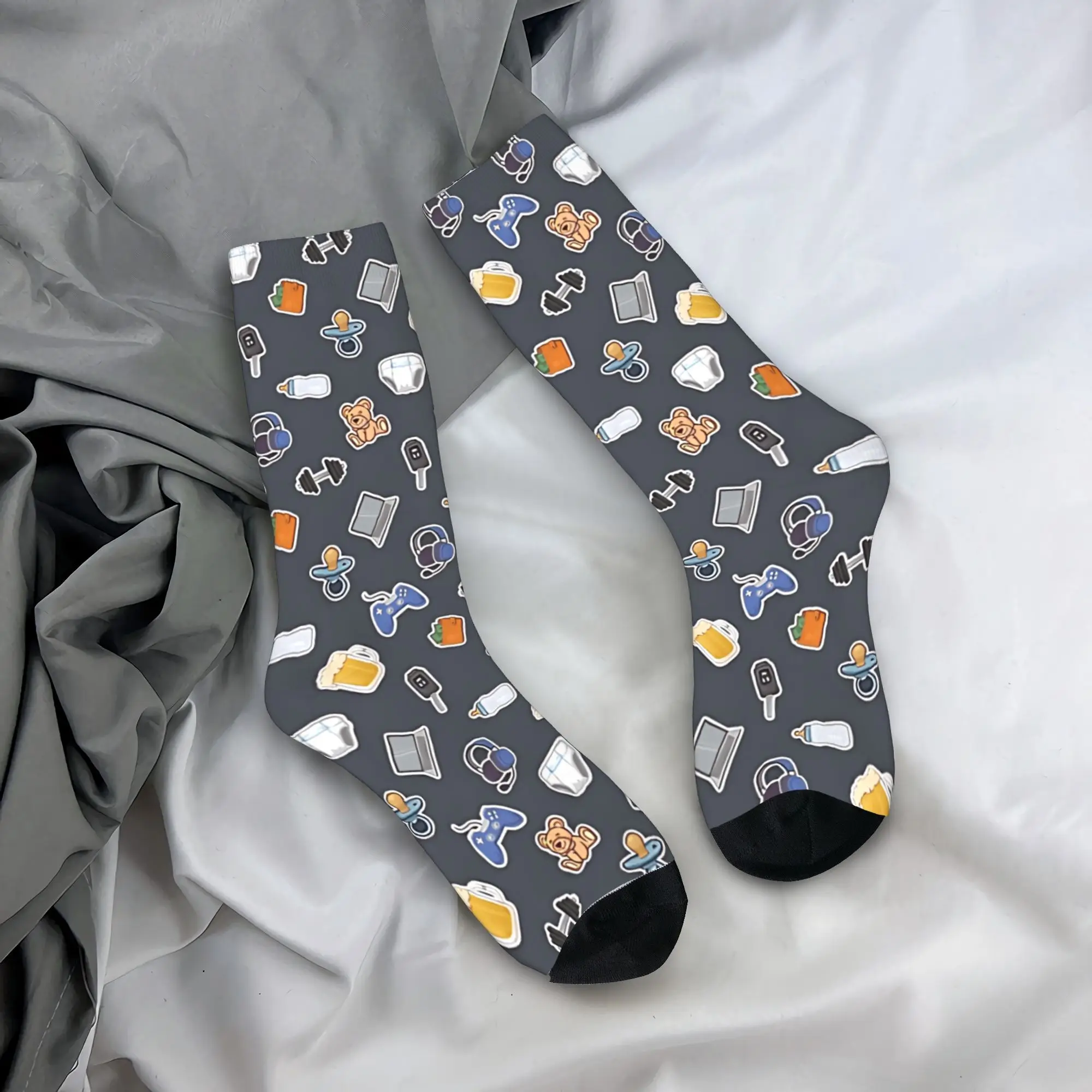 

Мужские носки, медицинский дизайн для папы и папы, чулки с защитой от пота, высококачественные носки, зимние забавные велосипедные носки на заказ