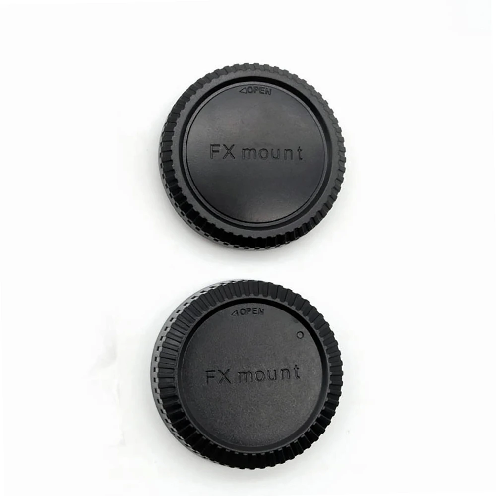 Achterste Lensdop En Voorkant Body Cap Cover Voor Fuji Fujifilm Fx-Mount Camera Anti-Stof Bescherming Plastic Zwart