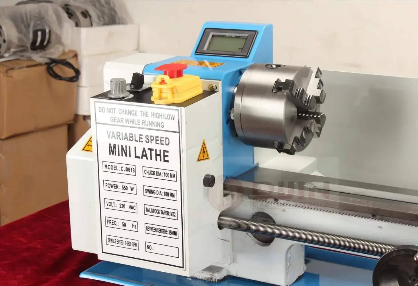 hobby mini lathe 7x14 metal gear  small bench lathe BHC0618 spindle bore 32mm  550W factory directly sell