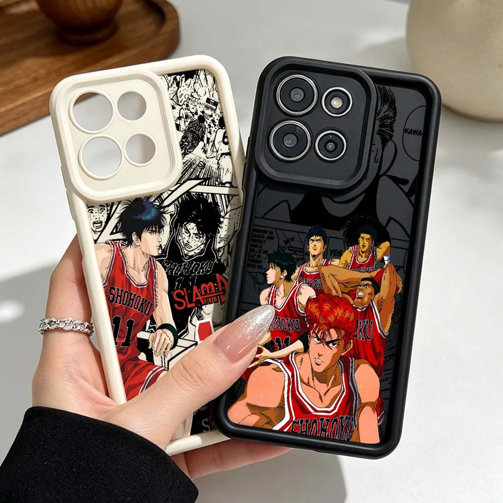 S-Slam Dunk Animation Phone Case For Motorola Moto G86 G85 G75 G56 G06 Edge 70 60 50 Fusion Eye Ladder Silicone Cover