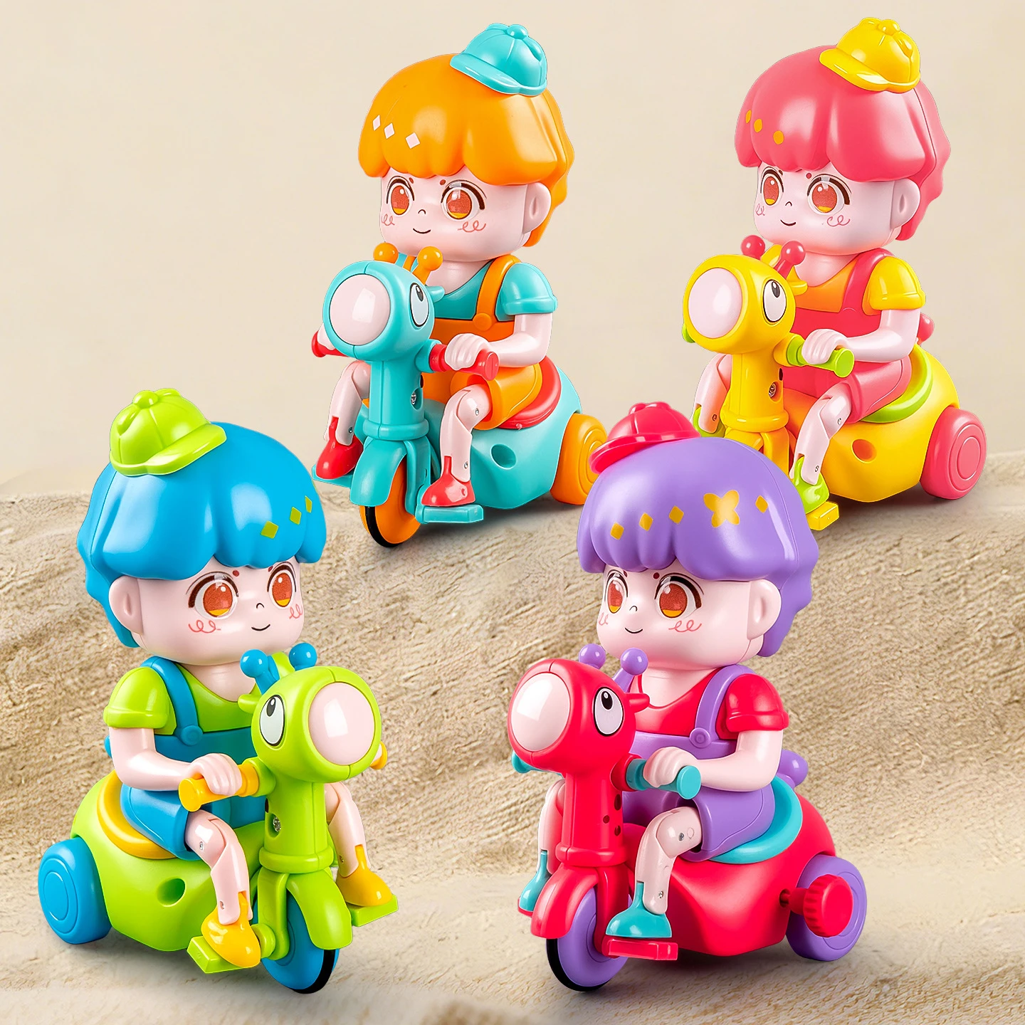 

Забавная детская игрушка-трехколесный велосипед с заводным механизмом со свистком, детская заводная машина, инерционная прогулочная обучающая машина с откатным механизмом, детская обучающая игрушка для ползания