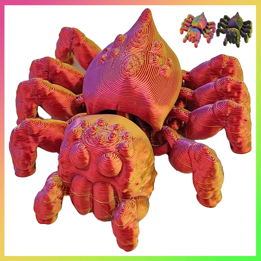 3D Printed Toys Insects Spider Figures Multi-joint Model Ornament Realistic Decorations Relieving Desktop Novelty Kids Gifts Toy