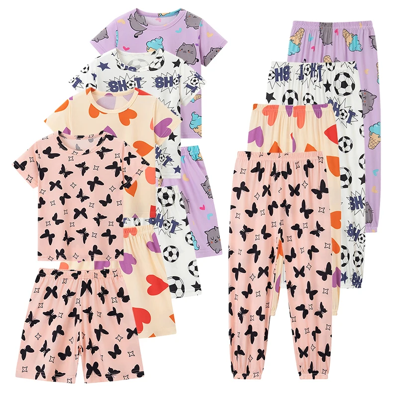 3-piece summer women's comfortable home versatile set, girls' soft and cute short sleeved pants, elastic waisted shorts, casual