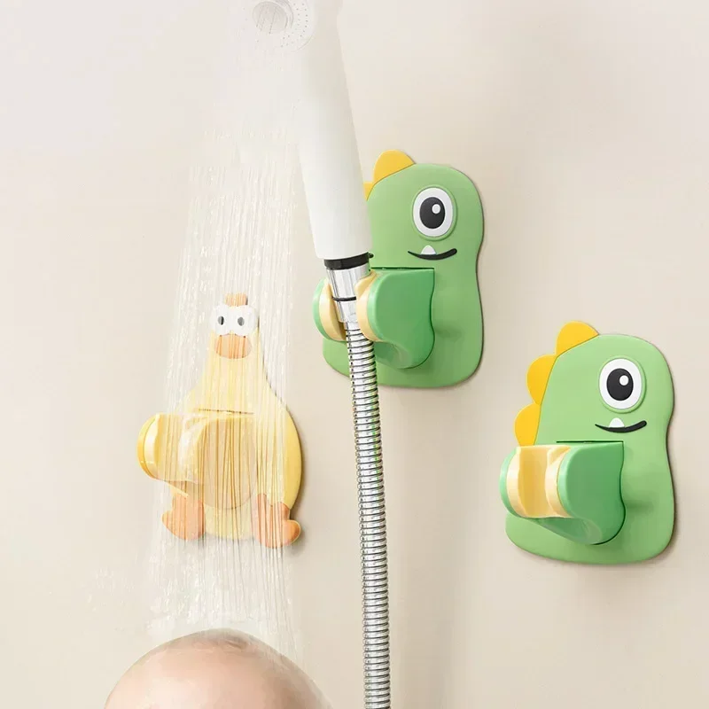 Shower Head Holder Wall Mounted Cartoon Shower Mounting Brackets Adjustable Faucet Sprinkler Fixation Base Bathroom Accessories