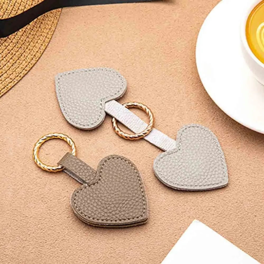 Heart Pu Leather Magnetic Hat Clip Portable Hat Storage Wallet Buckle Love Shape Hat Holder Organizer Gadget Hanging on Bag