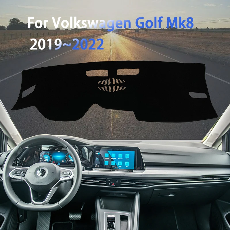 

Dashboard Cover Dash Mat Pad Light-proof Mat for Volkswagen Golf Mk8 2019 2020 2021 2022 Visor Parasol Car Stickers Accessories