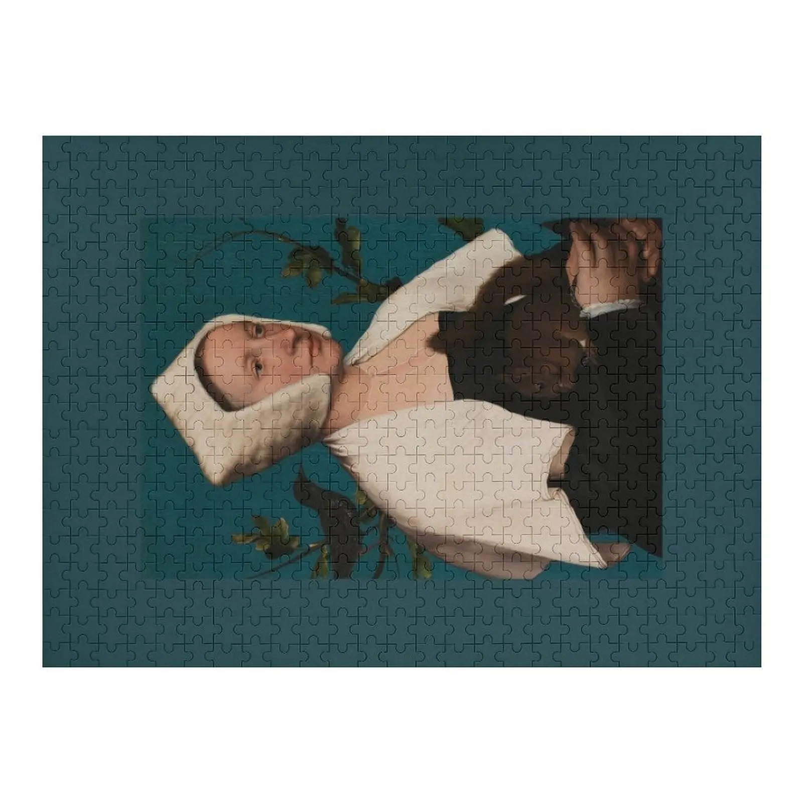 

A Lady With A Squirrel and A Starling by Hans Holbein the Younger Jigsaw Puzzle Personalised Name Puzzle